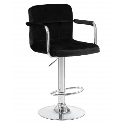 Стул барный DOBRIN KRUGER ARM (черный велюр (MJ9-101))