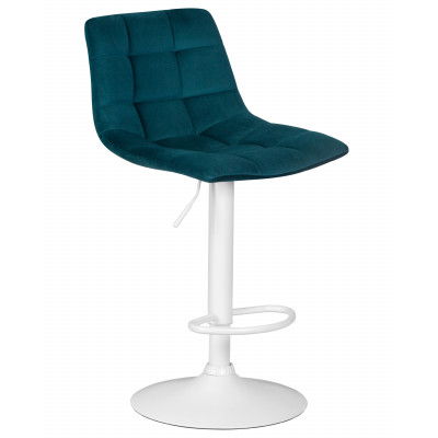 Набор 2 шт Стул барный DOBRIN TAILOR WHITE (морской волны велюр (MJ9-99))
