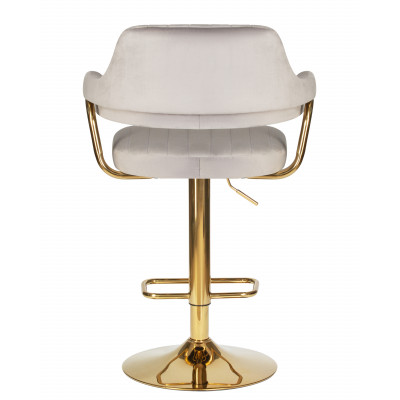 Набор 2 шт Стул барный DOBRIN CHARLY GOLD (серый велюр (MJ9-75)) - купить в Екатеринбурге, в наличии