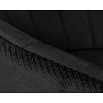 Кресло дизайнерское DOBRIN EDISON BLACK (черный велюр (1922-21)) - купить в Екатеринбурге, в наличии