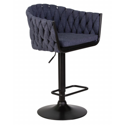 Стул барный DOBRIN LEON (синяя ткань (LAR-275-29))