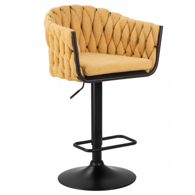 Набор 2 шт Стул барный DOBRIN LEON (жёлтая ткань (LAR 275-8)) - купить в Екатеринбурге, в наличии