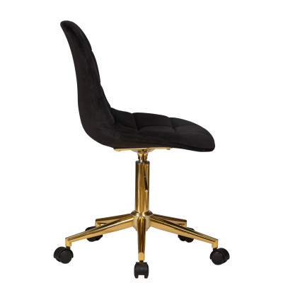 Офисное кресло для персонала DOBRIN MONTY GOLD (чёрный велюр (MJ9-101))