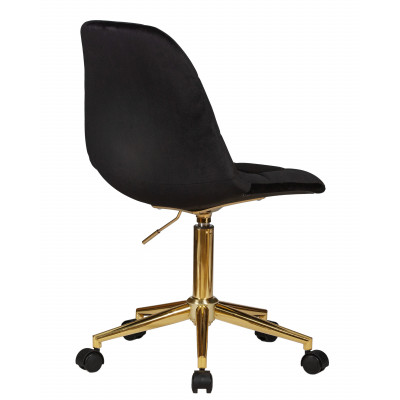 Офисное кресло для персонала DOBRIN MONTY GOLD (чёрный велюр (MJ9-101))