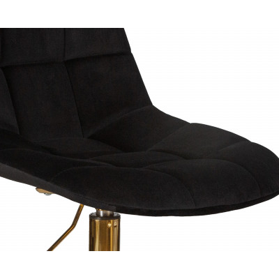 Офисное кресло для персонала DOBRIN MONTY GOLD (чёрный велюр (MJ9-101))