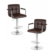 Набор 2 шт Стул барный DOBRIN KRUGER ARM (коричневый)