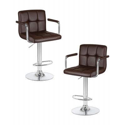 Набор 2 шт Стул барный DOBRIN KRUGER ARM (коричневый) - купить в Екатеринбурге, в наличии