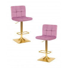 Набор 2 шт Стул барный DOBRIN GOLDIE (пудрово-сиреневый велюр (MJ9-52))