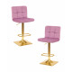 Набор 2 шт Стул барный DOBRIN GOLDIE (пудрово-сиреневый велюр (MJ9-52))