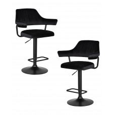 Набор 2 шт Стул барный DOBRIN CHARLY BLACK (черный велюр (MJ9-101))