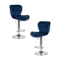 Набор 2 шт Стул барный DOBRIN BARNY (синий велюр (MJ9-117))