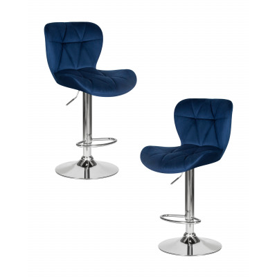 Набор 2 шт Стул барный DOBRIN BARNY (синий велюр (MJ9-117)) - купить в Екатеринбурге, в наличии