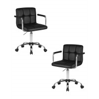 Набор 2 шт Офисное кресло для персонала DOBRIN TERRY (чёрный)