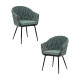 Набор 2 шт Стул обеденный DOBRIN MATILDA (зеленая ткань (LAR 275-23)) - купить в Екатеринбурге, в наличии