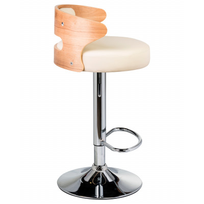 Набор 2 шт Стул барный DOBRIN FRED (натуральное дерево, кремовый)