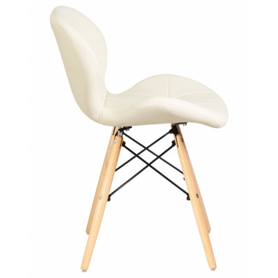 Стул обеденный DOBRIN BUTTERFLY (ножки светлый бук, цвет сиденья кремовый)