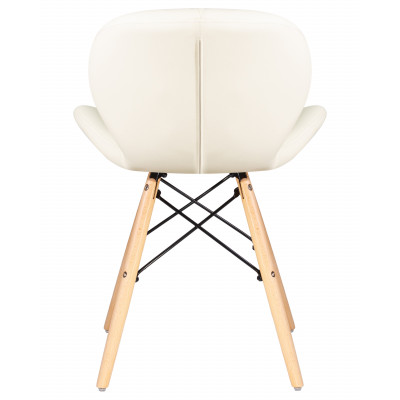 Стул обеденный DOBRIN BUTTERFLY (ножки светлый бук, цвет сиденья кремовый)