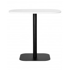 Стол обеденный DOBRIN OTIS (белая столешница, черное основание)