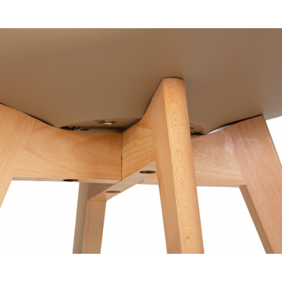 Стул обеденный DOBRIN JERRY SOFT (ножки светлый бук, цвет сиденья бежевый (GR-03))