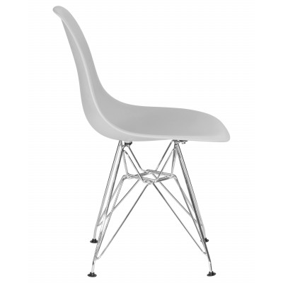 Набор 4 шт Стул обеденный DOBRIN DSR (ножки хром, цвет светло-серый (GR-01))