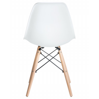 Стул обеденный DOBRIN DSW (ножки светлый бук, цвет белый (W-02))