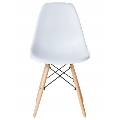 Стул обеденный DOBRIN DSW (ножки светлый бук, цвет белый (W-02))