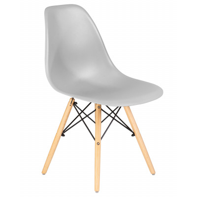 Набор 4 шт Стул обеденный DOBRIN DSW (ножки светлый бук, цвет светло-серый (GR-01)) - купить в Екатеринбурге, в наличии