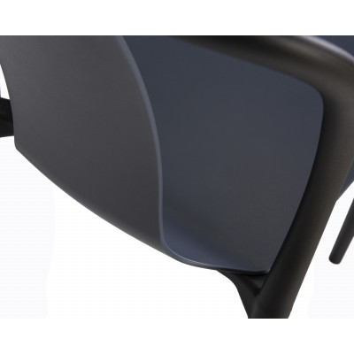 Набор 4 шт Стул обеденный DOBRIN ADAM (черный/серо-голубой) - купить в Екатеринбурге, в наличии