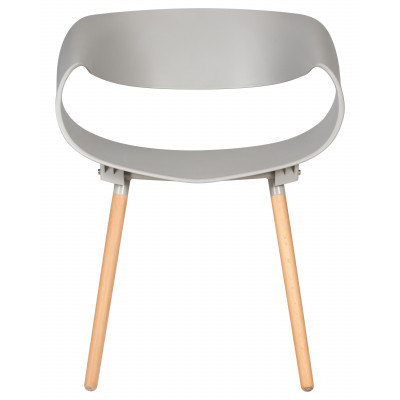 Стул обеденный DOBRIN ALIEN (ножки светлый бук, цвет светло-серый (GR-01))