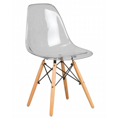 Набор 4 шт Стул обеденный DOBRIN DSW CASPER (ножки светлый бук, цвет прозрачный)