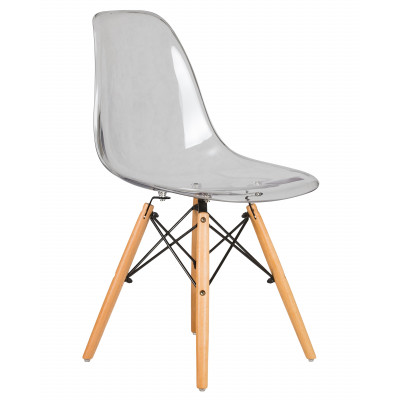 Набор 4 шт Стул обеденный DOBRIN DSW CASPER (ножки светлый бук, цвет прозрачный)