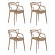 Набор 4 шт Стул обеденный DOBRIN MASTERS (бежевый (GR-03)) - купить в Екатеринбурге, в наличии