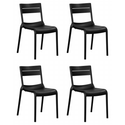 Набор 4 шт Стул обеденный DOBRIN TIM (черный (B-03))