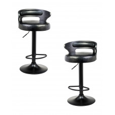 Набор 2 шт Стул барный DOBRIN FRED BLACK (чёрное дерево, чёрный)