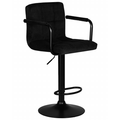 Стул барный DOBRIN KRUGER ARM BLACK (черный вельвет (LAR-E2041-52)) - купить в Екатеринбурге, в наличии