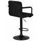Стул барный DOBRIN KRUGER ARM BLACK (черный вельвет (LAR-E2041-52)) - купить в Екатеринбурге, в наличии