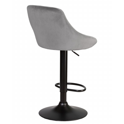 Набор 2 шт Стул барный DOBRIN LOGAN BLACK (серый велюр (MJ9-75))