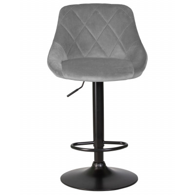 Набор 2 шт Стул барный DOBRIN LOGAN BLACK (серый велюр (MJ9-75))