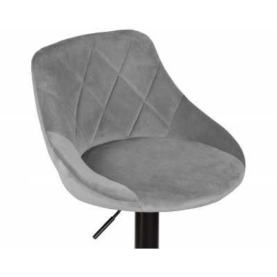 Набор 2 шт Стул барный DOBRIN LOGAN BLACK (серый велюр (MJ9-75))