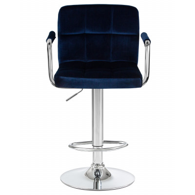 Стул барный DOBRIN KRUGER ARM (синий велюр (MJ9-117))