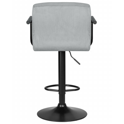 Набор 2 шт Стул барный DOBRIN KRUGER ARM BLACK (серый велюр (MJ9-75)) - купить в Екатеринбурге, в наличии