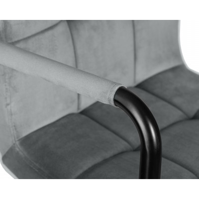 Набор 2 шт Стул барный DOBRIN KRUGER ARM BLACK (серый велюр (MJ9-75)) - купить в Екатеринбурге, в наличии