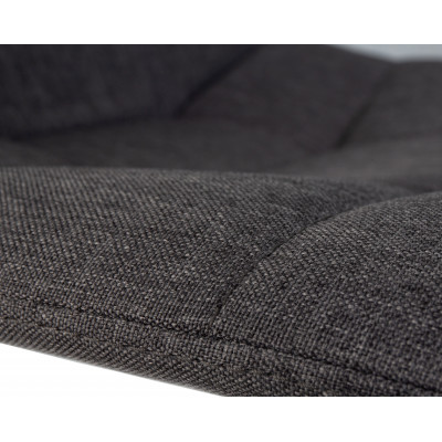 Стул барный DOBRIN TAILOR BLACK (серая ткань (188-55))