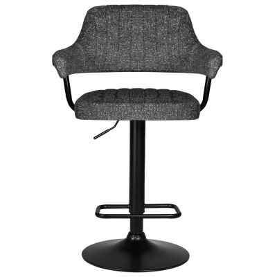 Стул барный DOBRIN CHARLY BLACK (серый твид (LEO11))