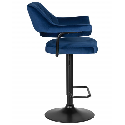 Набор 2 шт Стул барный DOBRIN CHARLY BLACK (синий велюр (MJ9-117)) - купить в Екатеринбурге, в наличии