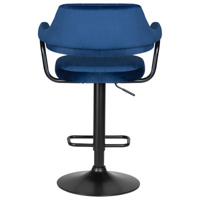 Набор 2 шт Стул барный DOBRIN CHARLY BLACK (синий велюр (MJ9-117)) - купить в Екатеринбурге, в наличии