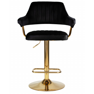 Набор 2 шт Стул барный DOBRIN CHARLY GOLD (черный велюр (MJ9-101))