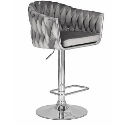 Стул барный DOBRIN MARCEL (серый велюр (MJ9-75))