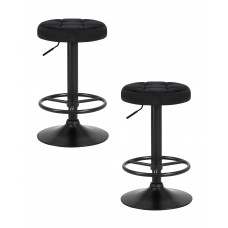 Набор 2 шт Табурет барный DOBRIN BRUNO BLACK (черный велюр (MJ9-101))
