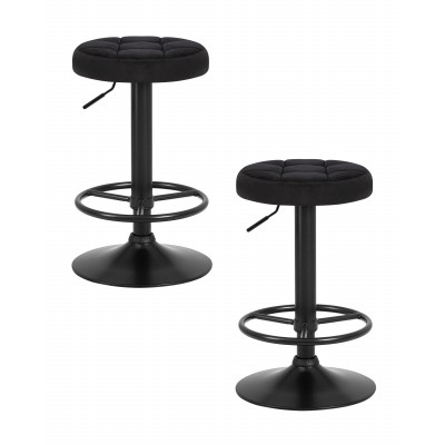 Набор 2 шт Табурет барный DOBRIN BRUNO BLACK (черный велюр (MJ9-101)) - купить в Екатеринбурге, в наличии